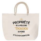 Sac Fête des Mères Mamie Famille Idée Cadeau anniversaire Noël Travail Boulot Métier Départ Retraite Collègue Femme cabas shopping plage