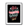 Affiche Amour Love is too weak a word noir - Planetee