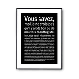 Affiche Chauffagiste Bon ou Mauvais - Planetee