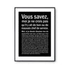 Affiche Chef de service Bon ou Mauvais - Planetee