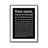 Affiche Educateur spécialisé Bon ou Mauvais - Planetee
