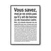 Affiche femme Cadre Bonne ou mauvaise - Planetee