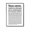 Affiche femme Violoniste Bonne ou mauvaise - Planetee
