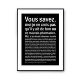 Affiche Pharmacien Bon ou Mauvais - Planetee