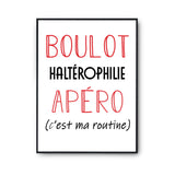 Affiche Haltérophilie C'est ma Routine - Planetee