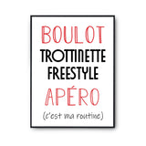 Affiche Trottinette Freestyle C'est ma Routine - Planetee