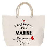 Sac Fête des Mères Mamie Famille Idée Cadeau anniversaire Noël Travail Boulot Métier Départ Retraite Collègue Femme cabas shopping plage