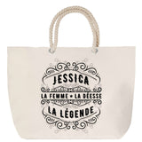 Sac Fête des Mères Mamie Famille Idée Cadeau anniversaire Noël Travail Boulot Métier Départ Retraite Collègue Femme cabas shopping plage