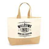 Sac Jute Fête des Mères Fêtes des Pères Mamie Papi Famille Idée Cadeau anniversaire Noël Travail Boulot Métier Départ Retraite Collègue Femme Homme