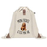 Sac à dos avec pochette Teckel c'est la Vie