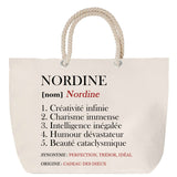 Sac Fête des Mères Mamie Famille Idée Cadeau anniversaire Noël Travail Boulot Métier Départ Retraite Collègue Femme cabas shopping plage