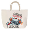 Sac Fête des Mères Mamie Famille Idée Cadeau anniversaire Noël Travail Boulot Métier Départ Retraite Collègue Femme cabas shopping plage
