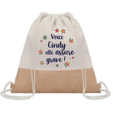 Sac Fête des Mères Mamie Famille Idée Cadeau anniversaire Noël Travail Boulot Métier Départ Retraite Collègue Femme cabas shopping plage
