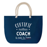 Sac de Plage Bleu avec Anse Corde Certifié meilleur Coach