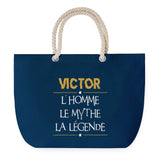 Sac de plage Bleu anse corde Victor Mythe Légende -jaune