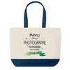 Sac de shopping bleu Merci Photographe Inoubliable Homme