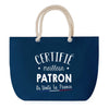 Sac de Plage Bleu avec Anse Corde Certifié meilleur Patron