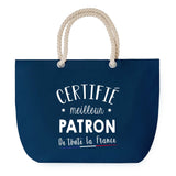 Sac de Plage Bleu avec Anse Corde Certifié meilleur Patron