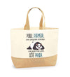 Sac Jute Fête des Mères Fêtes des Pères Mamie Papi Famille Idée Cadeau anniversaire Noël Travail Boulot Métier Départ Retraite Collègue Femme Homme
