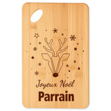 Planche à découper Joyeux noël Parrain cerf