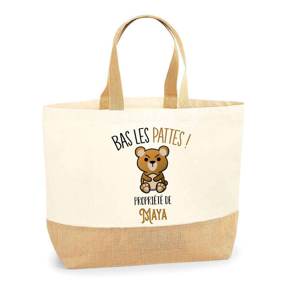 Sac Jute Fête des Mères Fêtes des Pères Mamie Papi Famille Idée Cadeau anniversaire Noël Travail Boulot Métier Départ Retraite Collègue Femme Homme