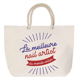 Sac Fête des Mères Mamie Famille Idée Cadeau anniversaire Noël Travail Boulot Métier Départ Retraite Collègue Femme cabas shopping plage