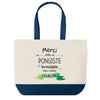 Sac de shopping bleu Merci Pongiste Inoubliable Homme