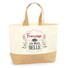 Sac Jute Fête des Mères Fêtes des Pères Mamie Papi Famille Idée Cadeau anniversaire Noël Travail Boulot Métier Départ Retraite Collègue Femme Homme