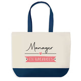 Sac de shopping bleu Manager en Vacances