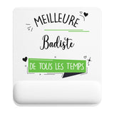 Tapis de souris ergonomique avec repose-poignet, accessoire bureau pour femme et homme, fête des pères, cadeau pas cher, idée cadeau fête des mères, secret santa, départ à la retraite, télétravail et gaming