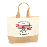 Sac Jute Fête des Mères Fêtes des Pères Mamie Papi Famille Idée Cadeau anniversaire Noël Travail Boulot Métier Départ Retraite Collègue Femme Homme