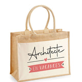 Sac Fête des Mères Mamie MAman Soeur Femme Famille Idée Cadeau anniversaire Noël Travail Boulot Métier Départ Retraite Collègue Femme cabas shopping plage