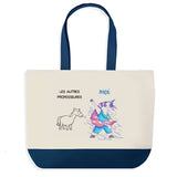 Sac de shopping bleu Professeure Les Autres vs Moi
