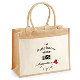 Sac Fête des Mères Mamie MAman Soeur Femme Famille Idée Cadeau anniversaire Noël Travail Boulot Métier Départ Retraite Collègue Femme cabas shopping plage