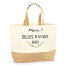 Sac Jute Fête des Mères Fêtes des Pères Mamie Papi Famille Idée Cadeau anniversaire Noël Travail Boulot Métier Départ Retraite Collègue Femme Homme