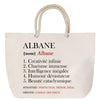 Sac Fête des Mères Mamie Famille Idée Cadeau anniversaire Noël Travail Boulot Métier Départ Retraite Collègue Femme cabas shopping plage