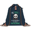 Sac à Dos Bleu avec Pochette Patronne Pas Touche Panda