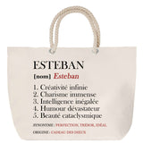 Sac Fête des Mères Mamie Famille Idée Cadeau anniversaire Noël Travail Boulot Métier Départ Retraite Collègue Femme cabas shopping plage