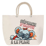Sac Fête des Mères Mamie Famille Idée Cadeau anniversaire Noël Travail Boulot Métier Départ Retraite Collègue Femme cabas shopping plage