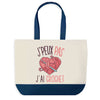 Sac de shopping bleu J'peux pas Crochet