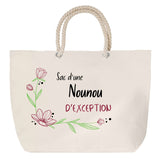Sac Fête des Mères Mamie Famille Idée Cadeau anniversaire Noël Travail Boulot Métier Départ Retraite Collègue Femme cabas shopping plage