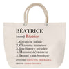 Sac Fête des Mères Mamie Famille Idée Cadeau anniversaire Noël Travail Boulot Métier Départ Retraite Collègue Femme cabas shopping plage