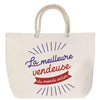Sac Fête des Mères Mamie Famille Idée Cadeau anniversaire Noël Travail Boulot Métier Départ Retraite Collègue Femme cabas shopping plage