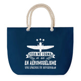 Sac de plage Bleu anse corde Aéromodélisme Légende Humour Geek