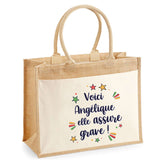 Sac Fête des Mères Mamie Famille Idée Cadeau anniversaire Noël Travail Boulot Métier Départ Retraite Collègue Femme cabas shopping plage