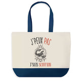 Sac de shopping bleu J'peux pas Signe Scorpion