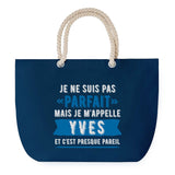 Sac de plage Bleu anse corde Yves Parfait