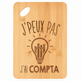 Planche bambou gravée personnalisée femme homme idée cadeau Fête des Mères Fête des Pères apéro papa maman prénom cuisine plateau fromage
