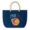 Sac de plage Bleu anse corde J'peux Pas Tacos