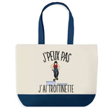 Sac de shopping bleu J'peux pas Trottinette
